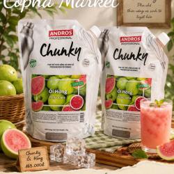 ANDROS PROFESSIONAL MỨT CHUNKY ỔI HỒNG TÚI 1KG