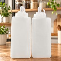 Bình bóp đựng sốt cao cấp vòi rộng 800ml 