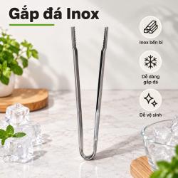 Gắp đá Inox 