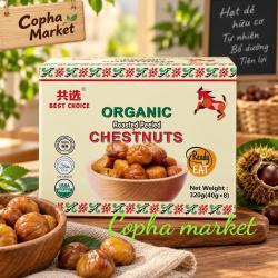 Hạt dẻ hữu cơ rang đã bóc vỏ - hiệu Best Choice (40g x 8 bags)
