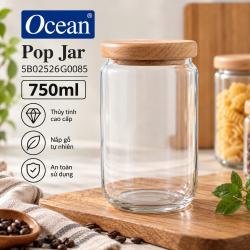 Hủ TT nắp gỗ Ocean Pop Jar 5B02526G0085 - 750ml