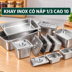 Khay 1/3 cao 10 có nắp 