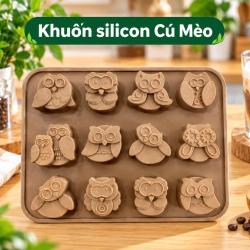 Khuôn silicon Cú Mèo