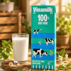 Sữa tươi Vinamilk không đường 1L