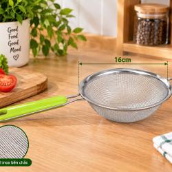 Vợt inox cán đỏ - cán xanh 16cm 